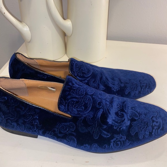 Henry Ferrera Other - Henry Ferrera Mens Blue Patterned Dress Shoes